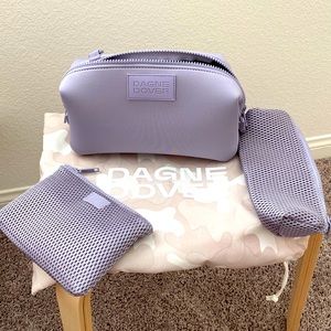 NWOT Dagne Dover Large Lilac / Purple Hunter Neoprene Toiletry Bag